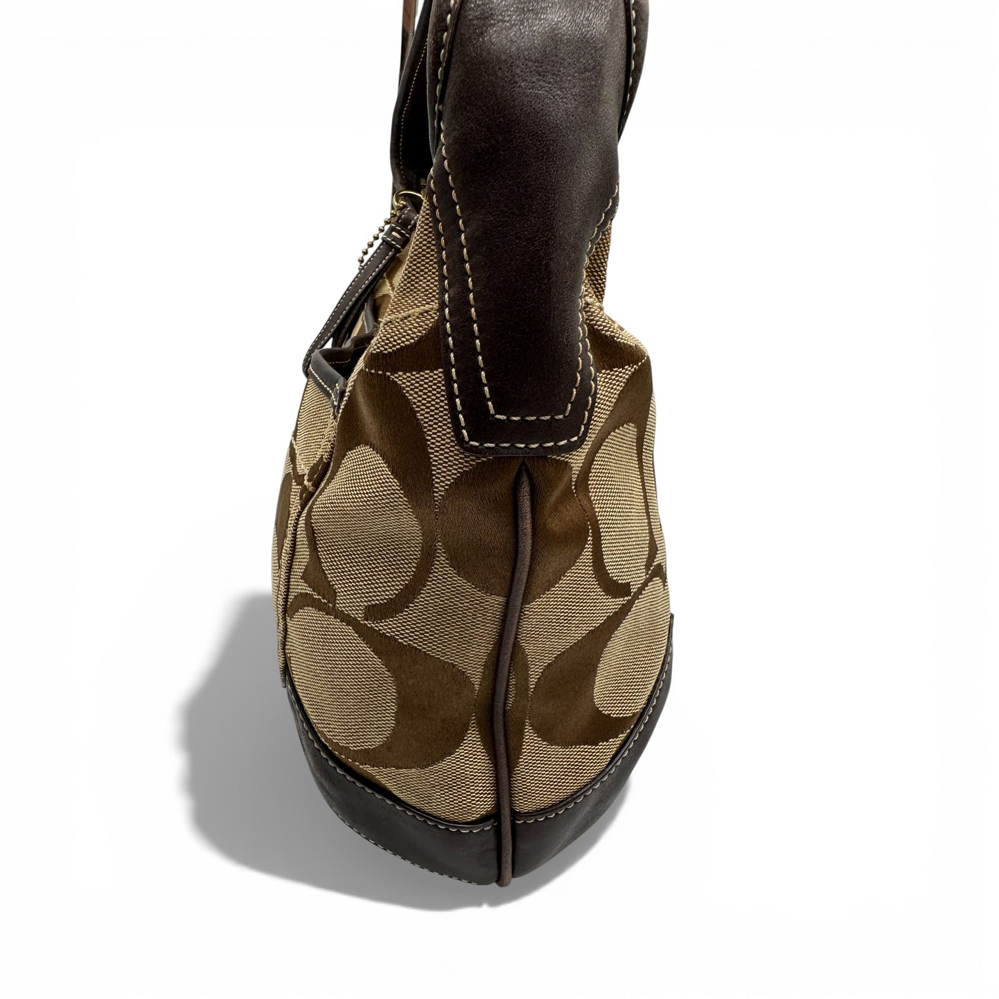 Vintage Coach 10772 Braune Monogram Ergo Schultertasche