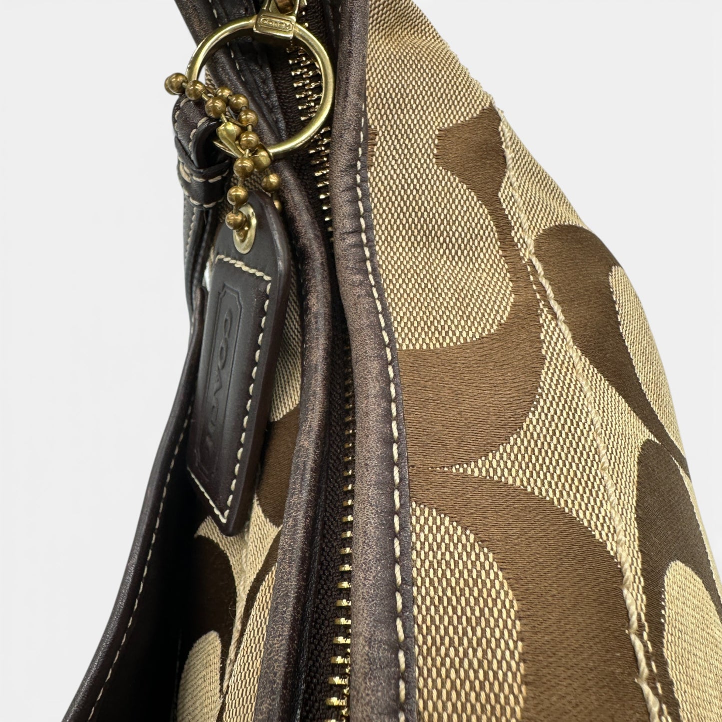 Vintage Coach 10772 Braune Monogram Ergo Schultertasche