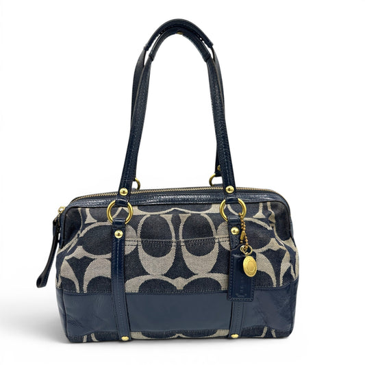 Vintage Coach 12551 Denim Boston Shoulder Bag