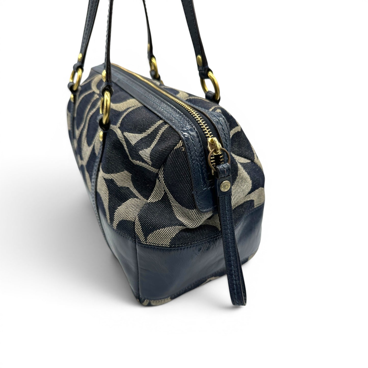 Sac bandoulière Boston en denim Coach vintage 11183