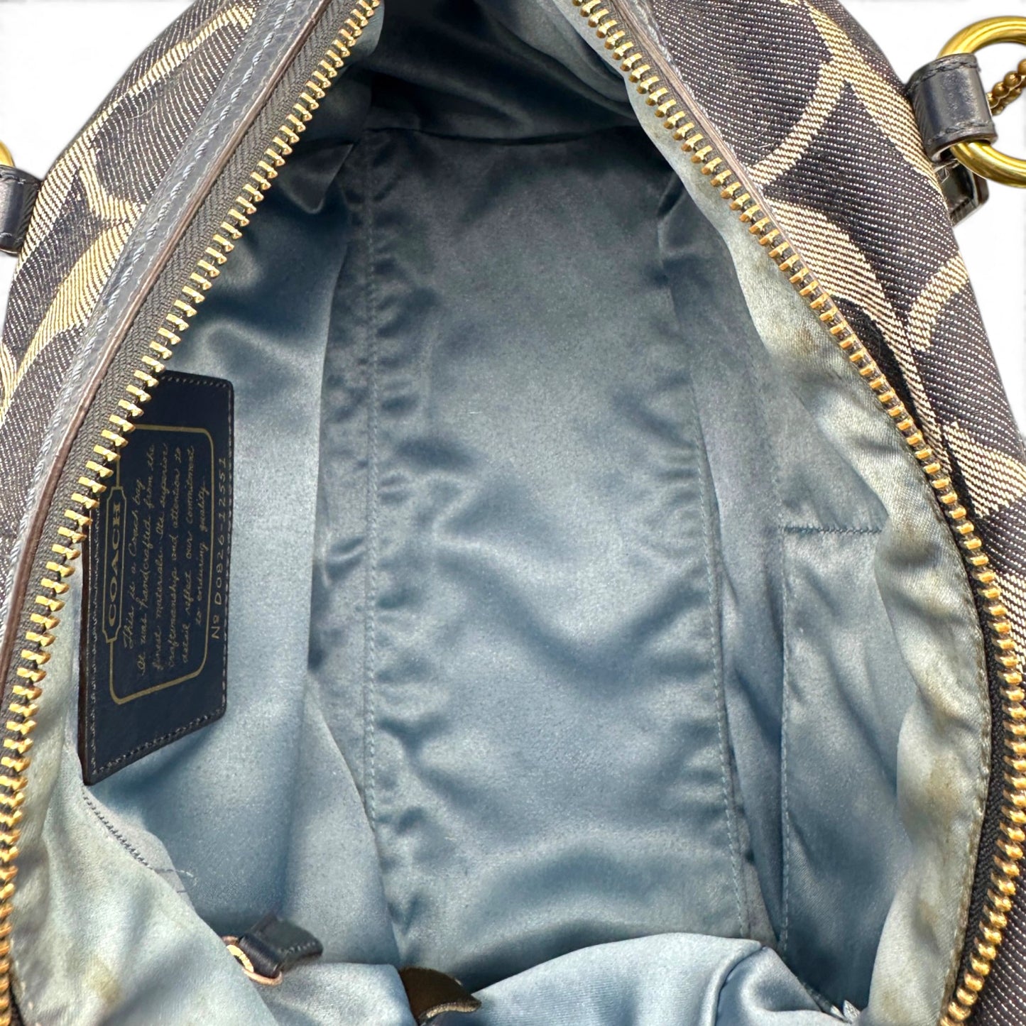 Sac bandoulière Boston en denim Coach vintage 11183