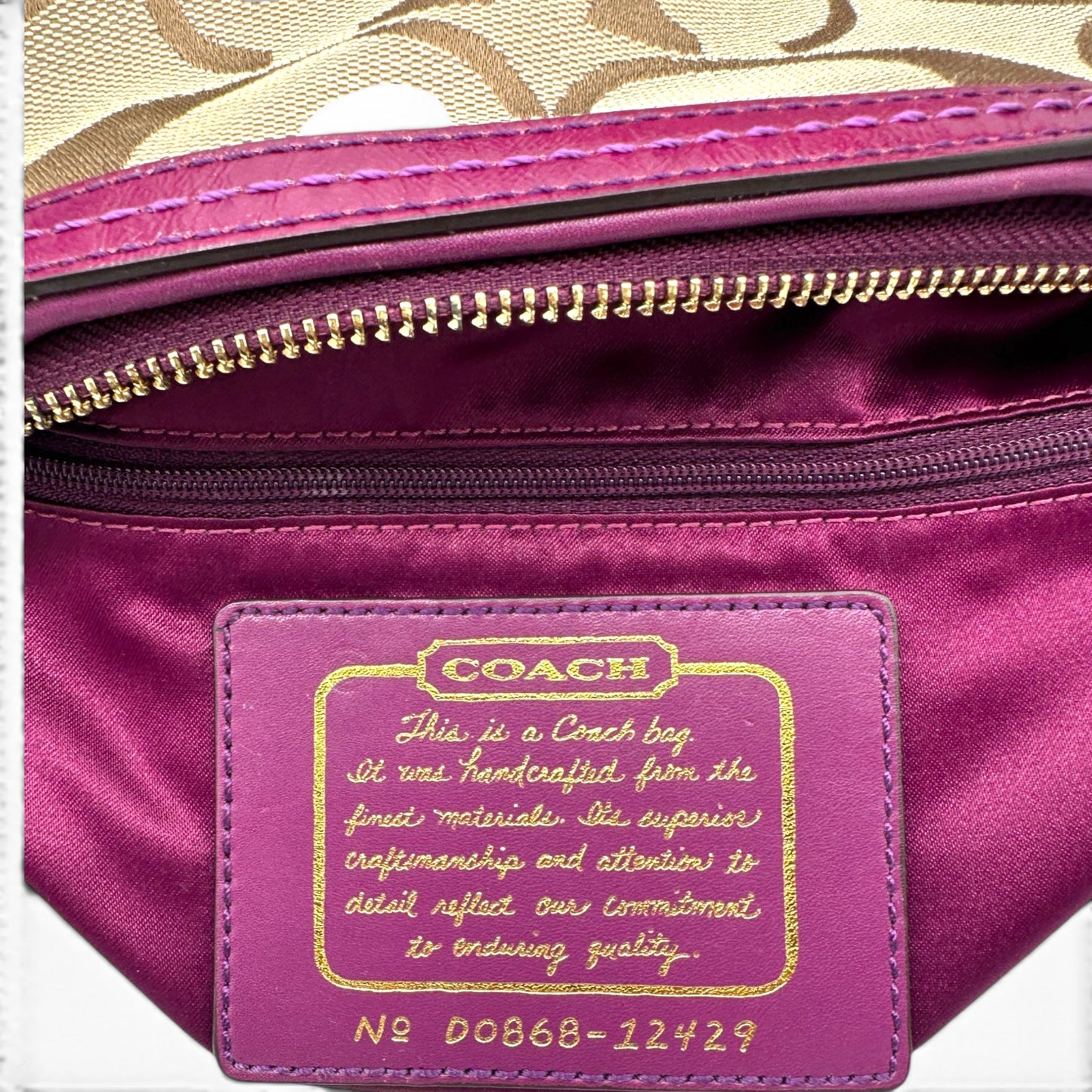 Vintage Coach 12429 Tote Schultertasche