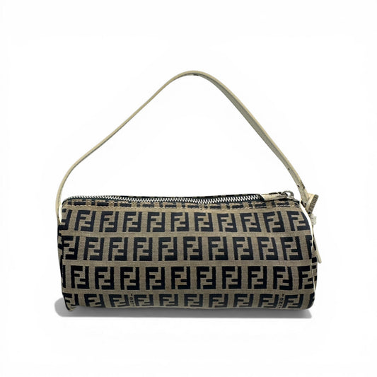 Vintage Fendi Zucchino Mini Barrel Handbag