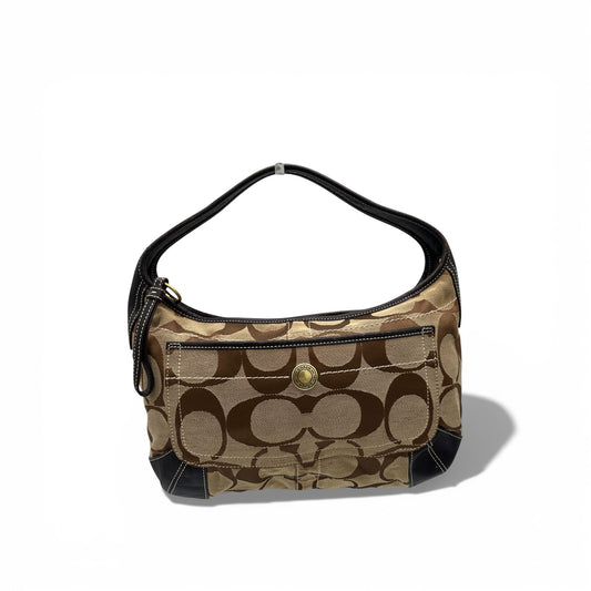 Vintage Coach 10772 Braune Monogram Ergo Schultertasche