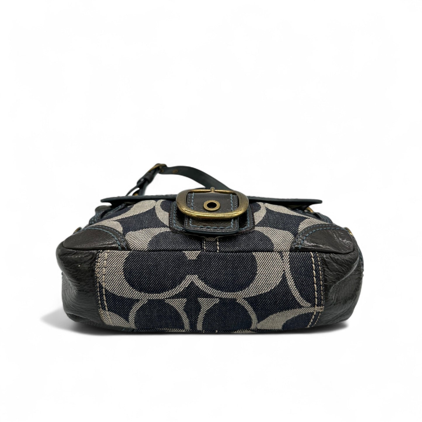 Vintage Coach 12535 Bleecker Denim Monogram Shoulder Bag