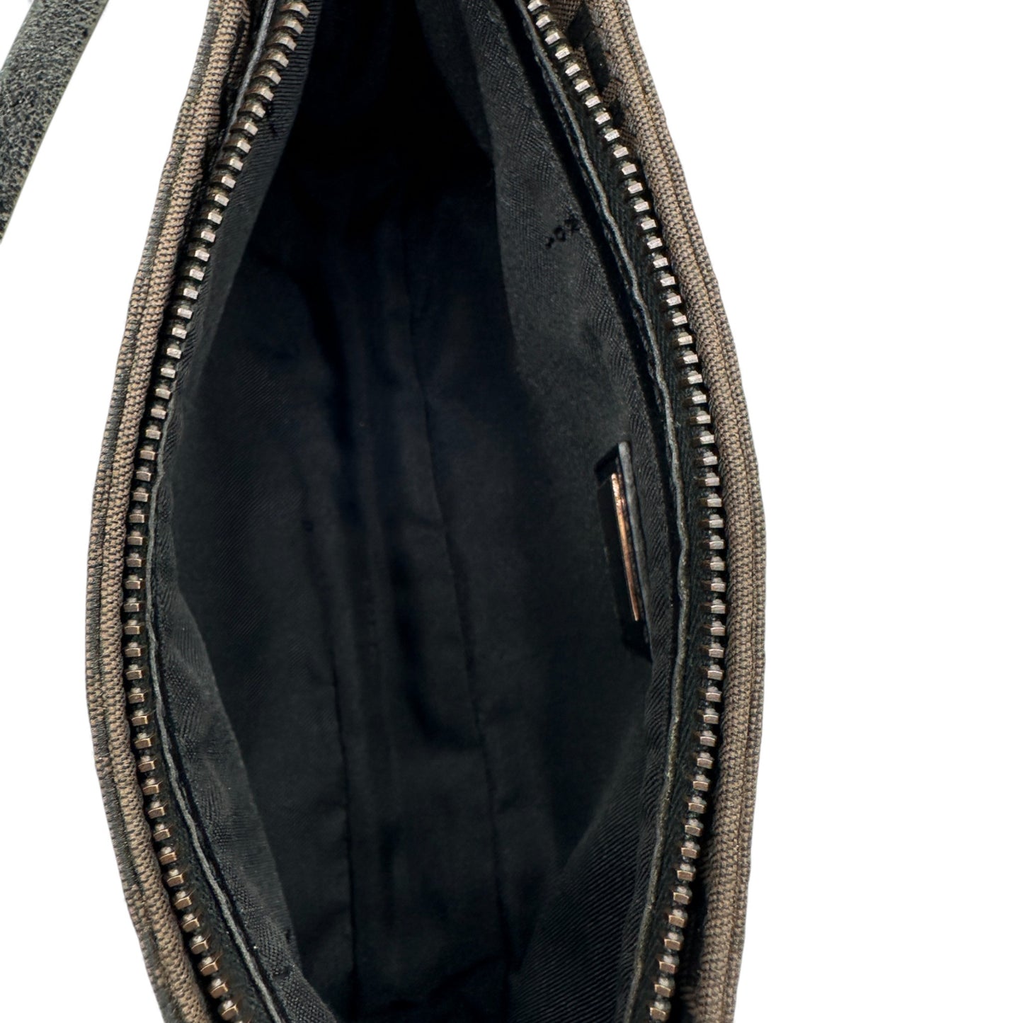 Vintage Fendi Zucchino Brown Pochette Shoulder Bag