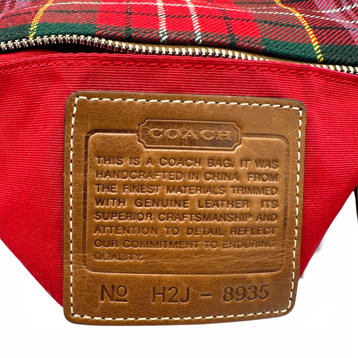 Vintage Coach 8935 Tartan Demi Shoulder Bag