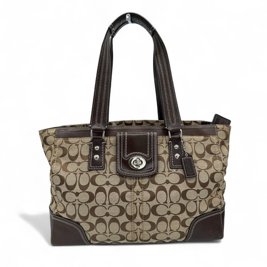 Vintage Coach F13974 Turnlock Tote Shoulder Bag