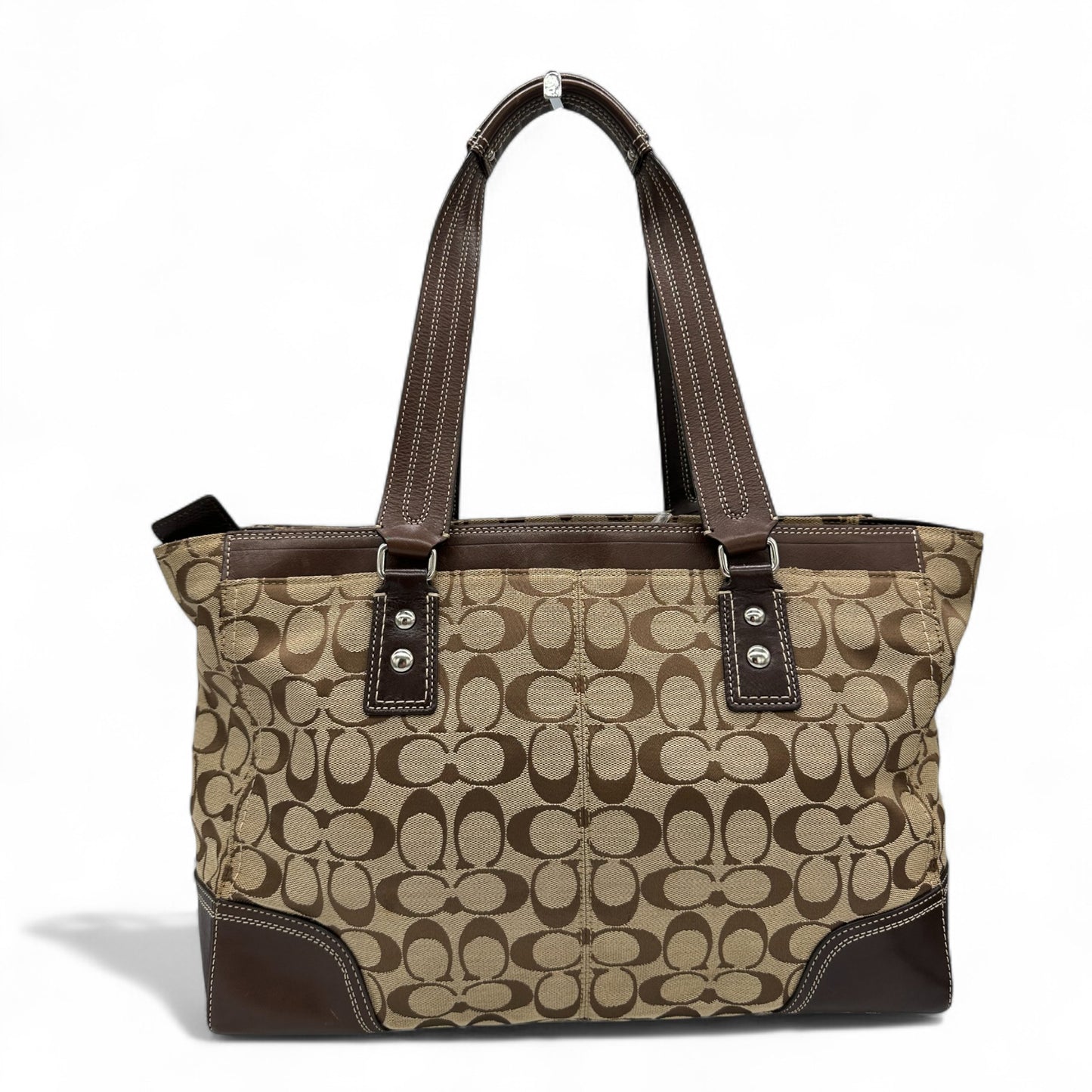 Vintage Coach F13974 Turnlock Tote Shoulder Bag