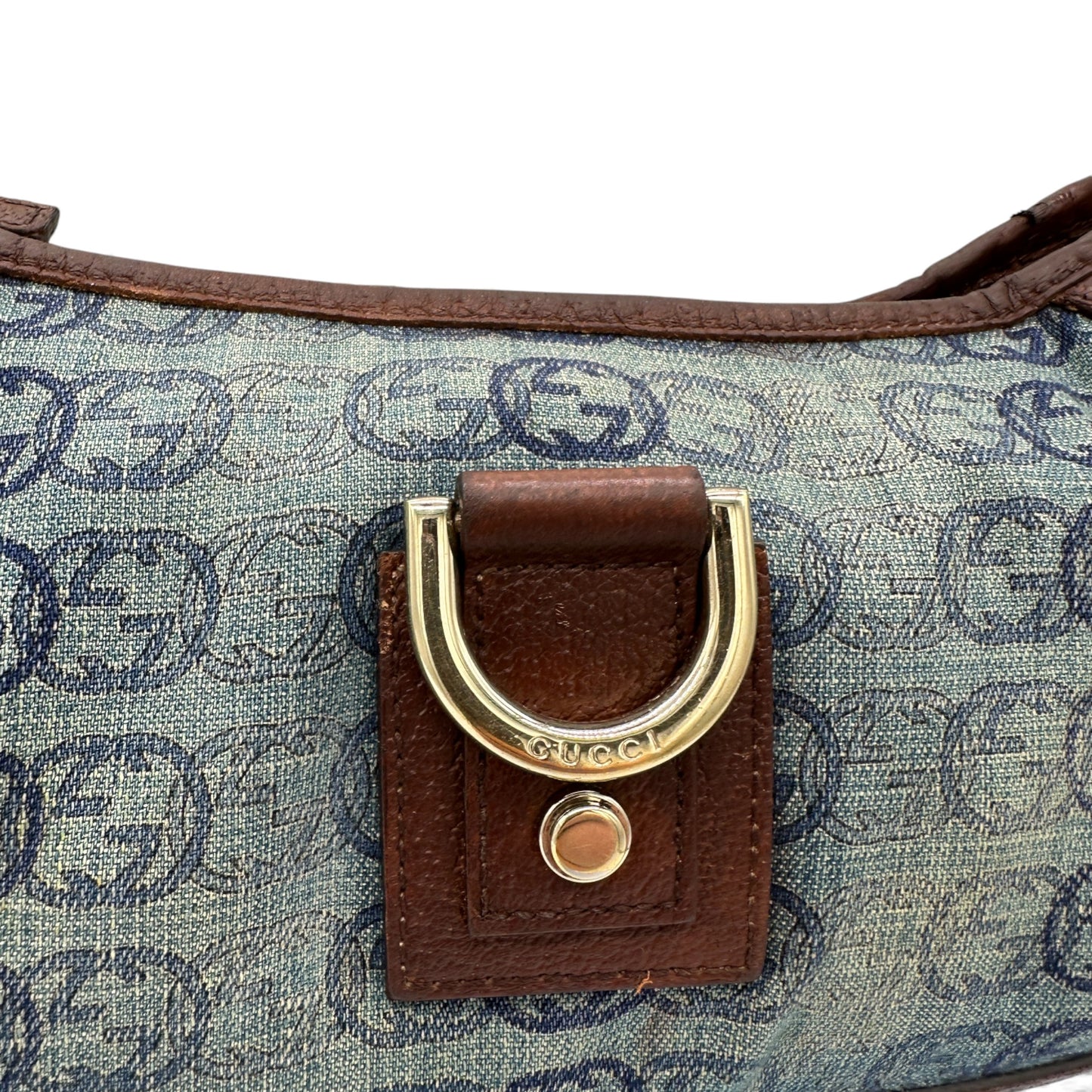 Vintage Gucci Abbey 130939 Denim Shoulder Bag