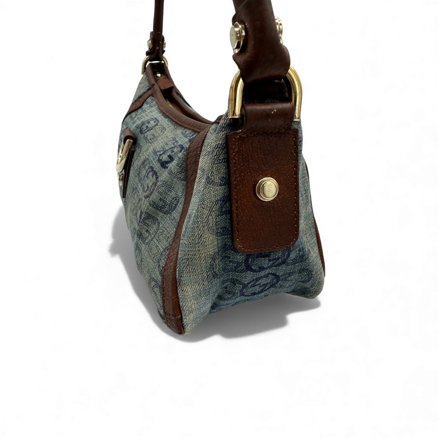 Vintage Gucci Abbey 130939 Denim Shoulder Bag