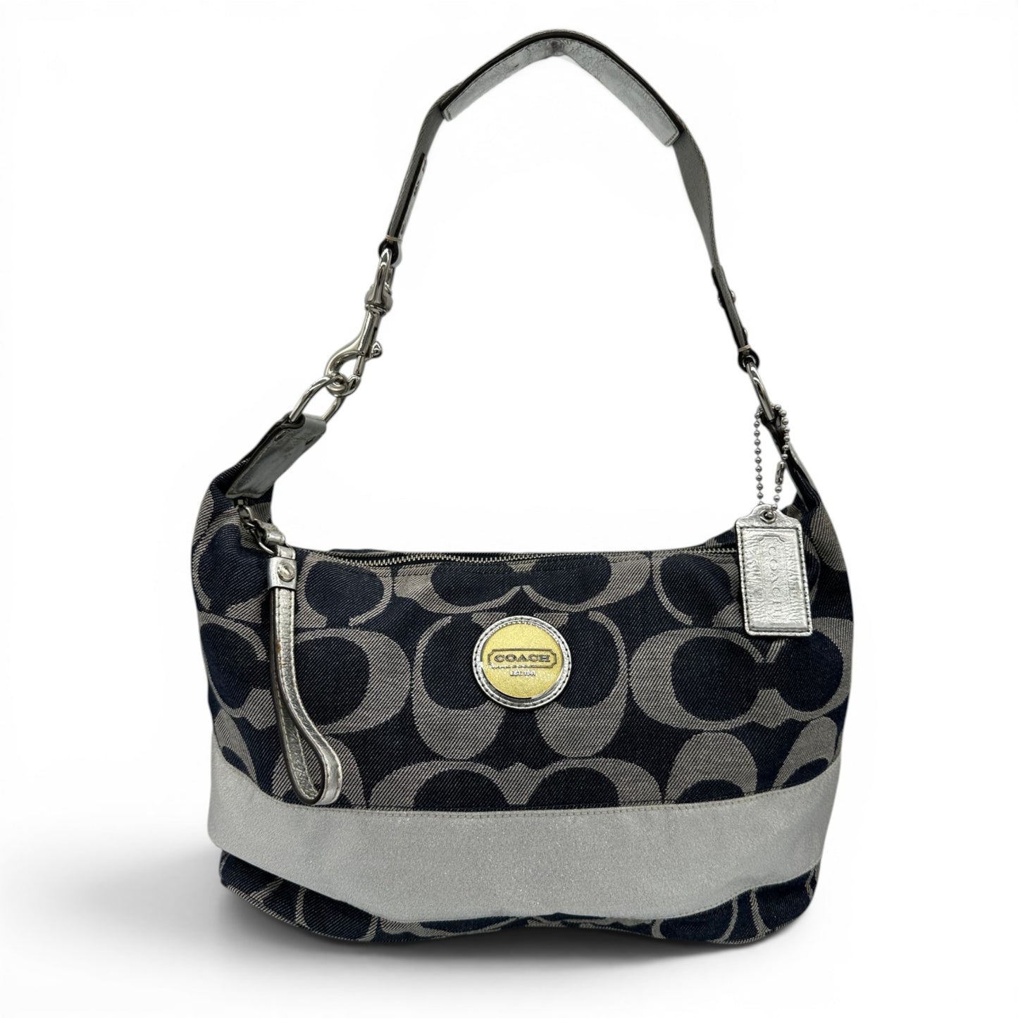 Vintage Coach F17434 Denim Shoulder Bag
