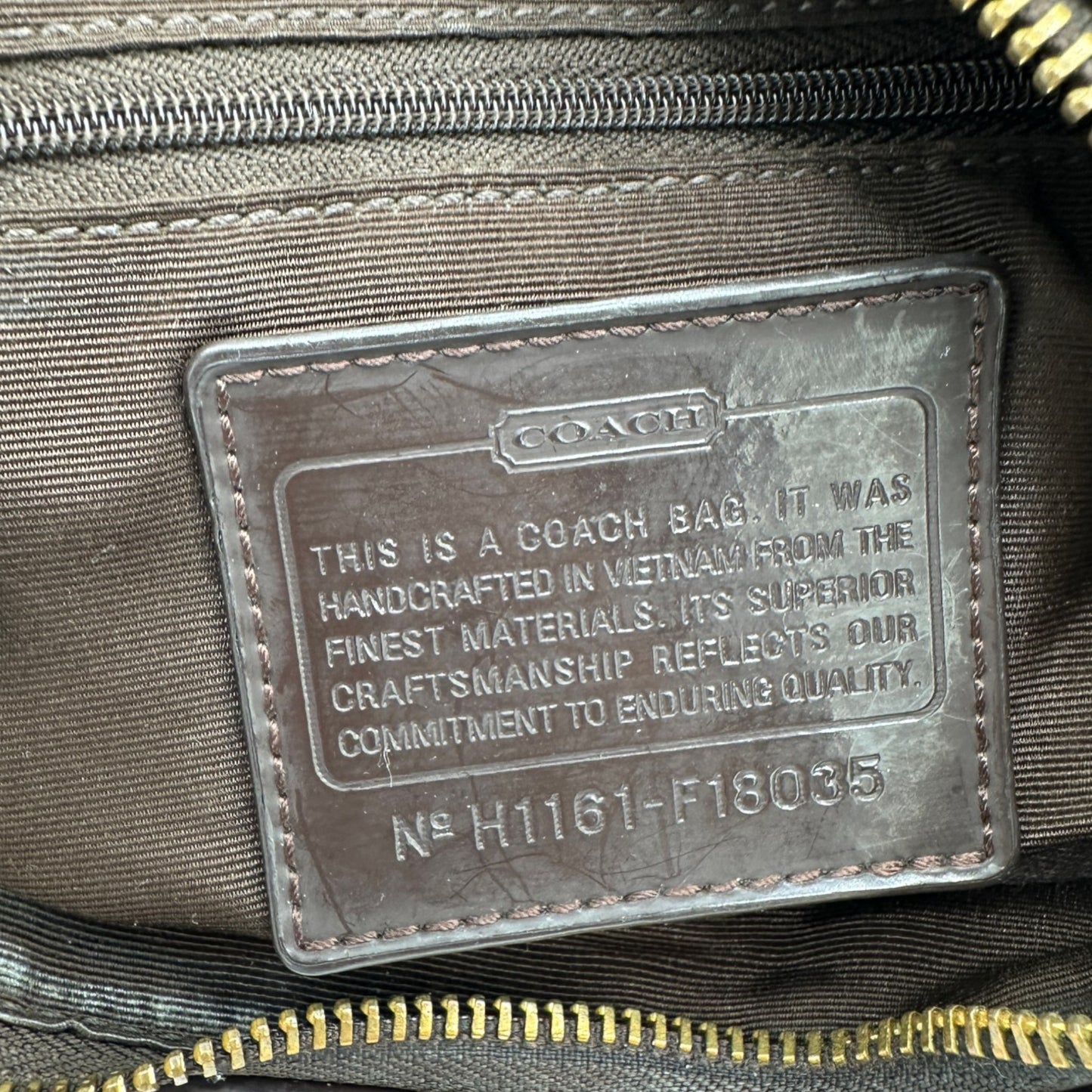 SELTENE Vintage Coach F17439 Schultertasche