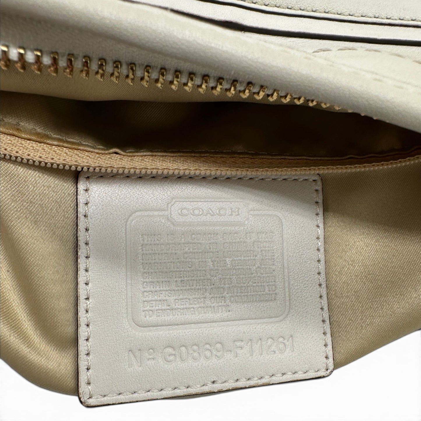 Sac bandoulière vintage Coach F11261 en cuir à motif mors Ergo