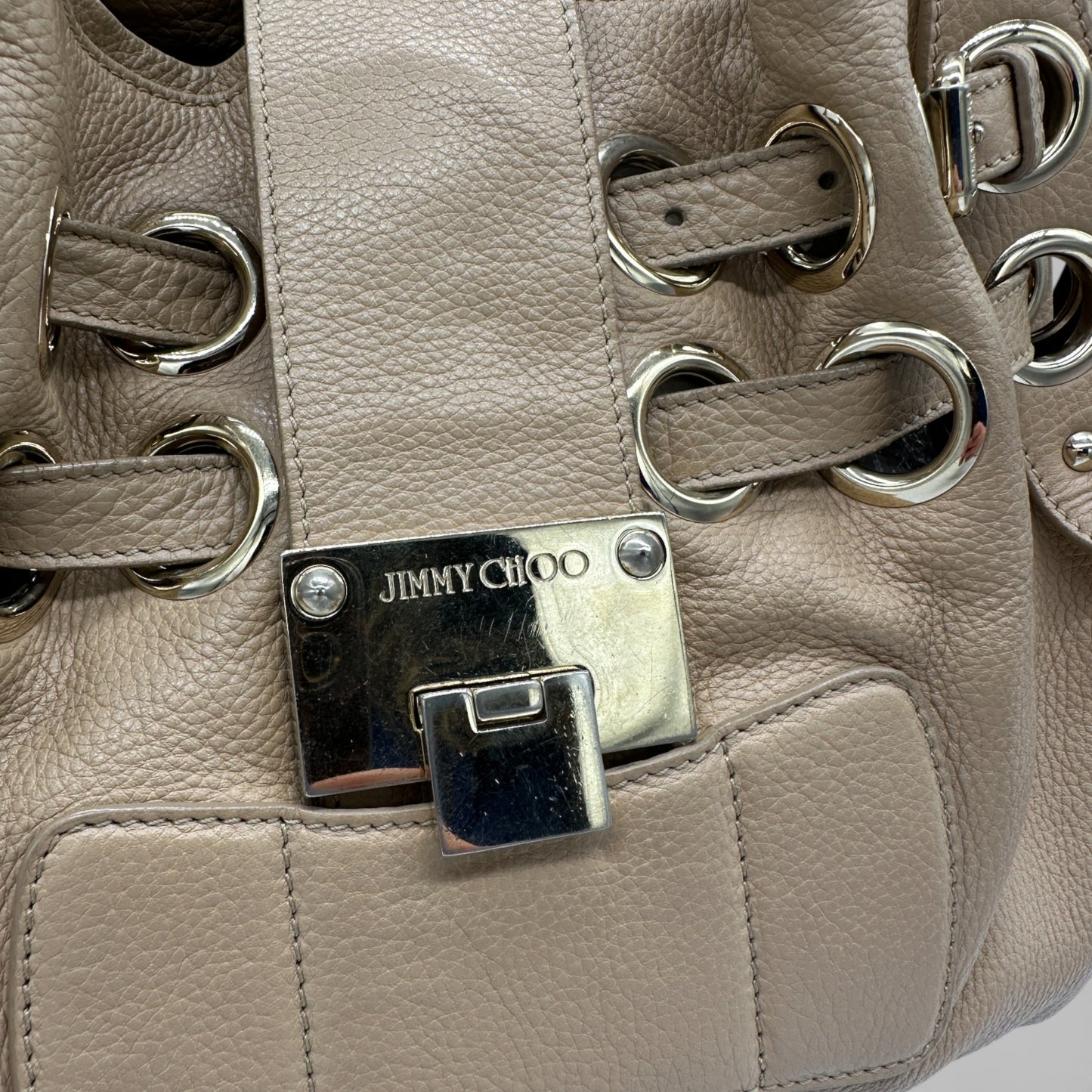 Jimmy Choo Ramona Beige Leather Handbag