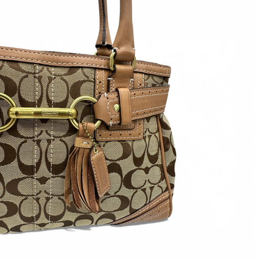 Sac à main vintage Coach F10507 Hamptons à clip