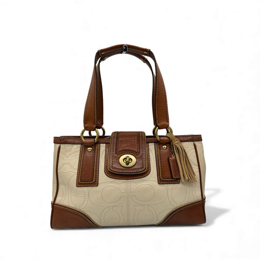 Vintage Coach 11330 Hamptons Turnlock Schultertasche