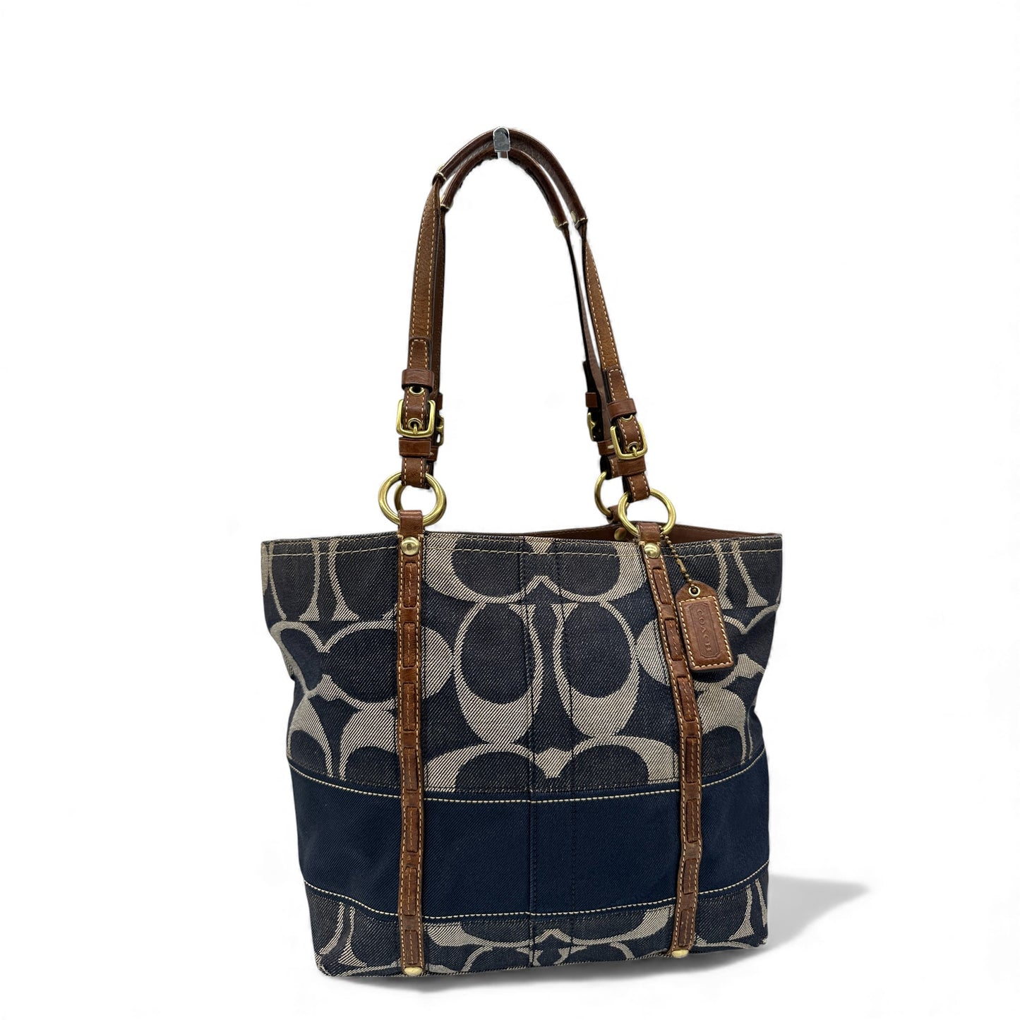 Vintage Coach 11179 Denim Tote Shoulder Bag