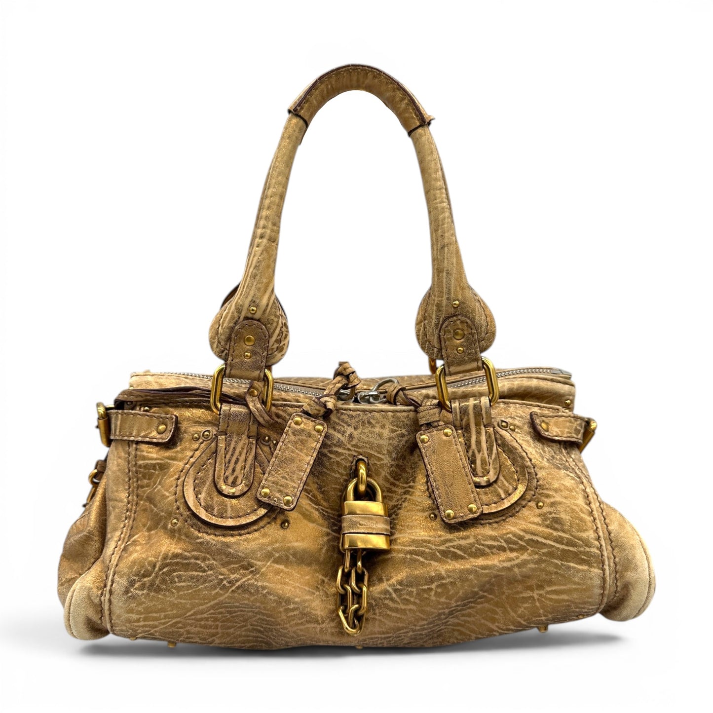 Sac à main Chloé Paddington en cuir rouge