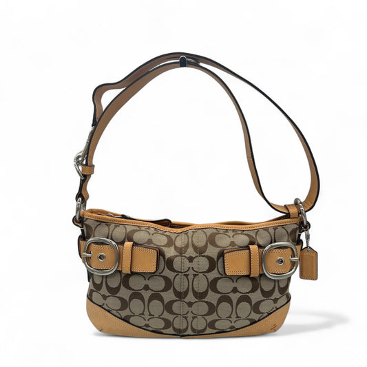 Vintage Coach F19683 Double Buckle Shoulder Bag