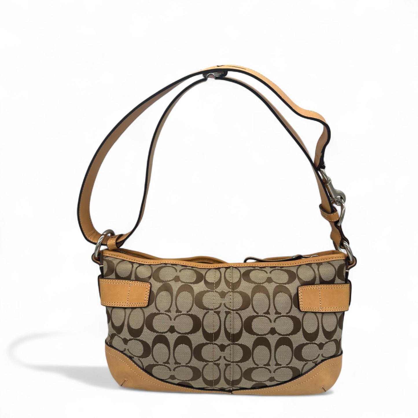 Vintage Coach F19683 Double Buckle Shoulder Bag