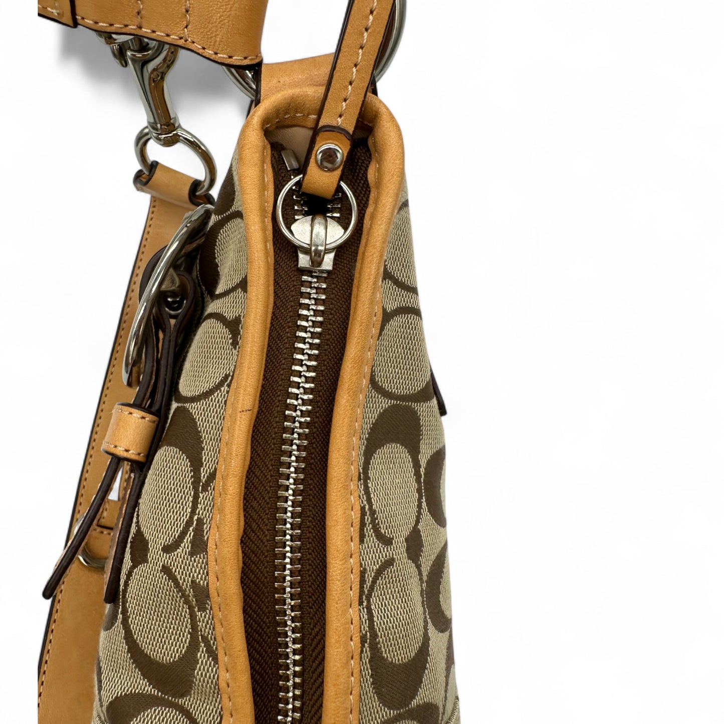 Vintage Coach F19683 Double Buckle Shoulder Bag