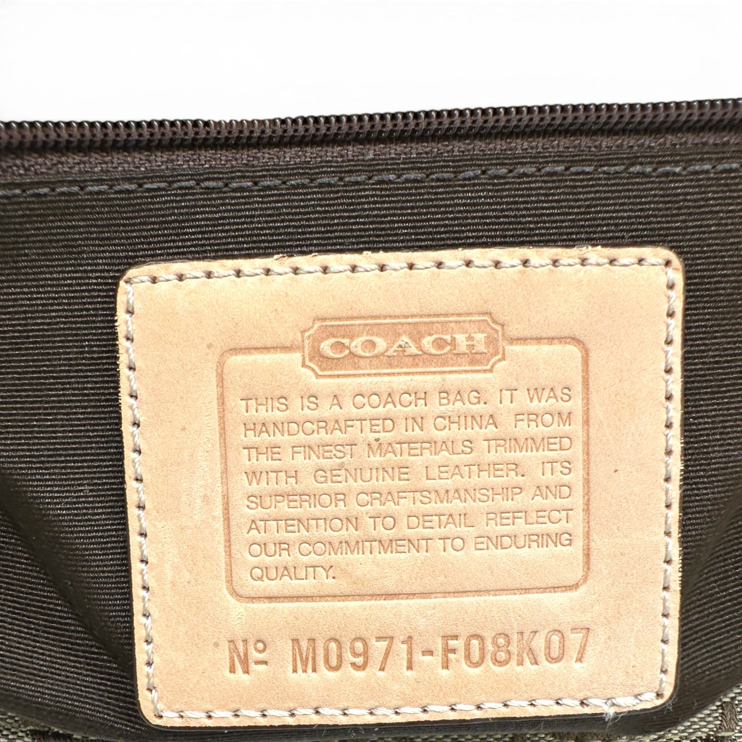 Vintage Coach F08K07 Hampton Clip Tote Handbag