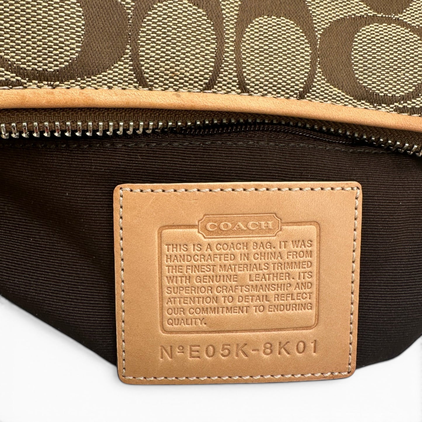 Vintage Coach 8K01 Baguette Schultertasche