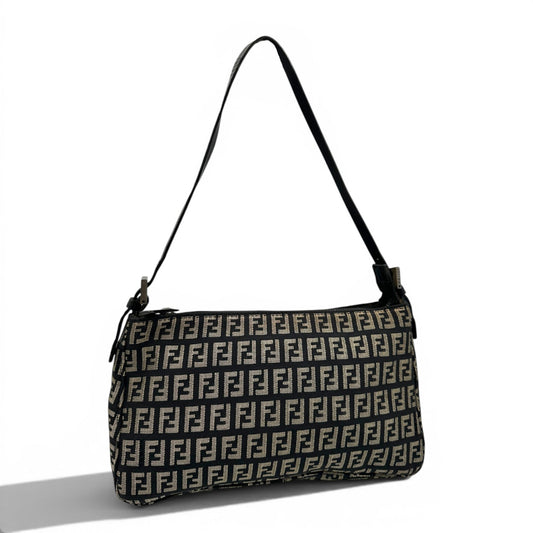 Sac bandoulière vintage Fendi marron Zucchino
