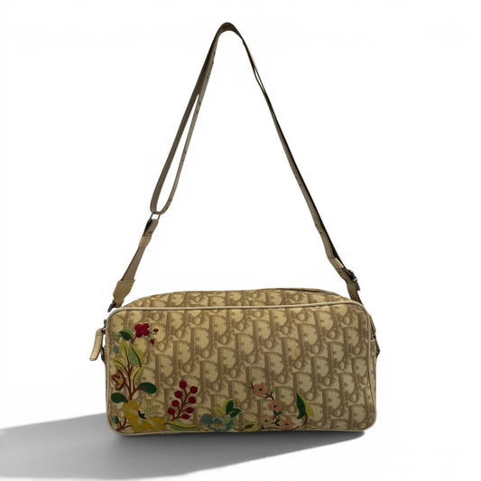 Vintage Christian Dior Trotter Floral Embroidered Camera Bag