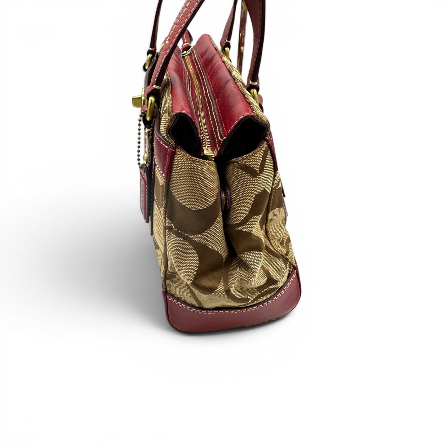 Vintage Coach 11071 Turnlock Monogram Handtasche