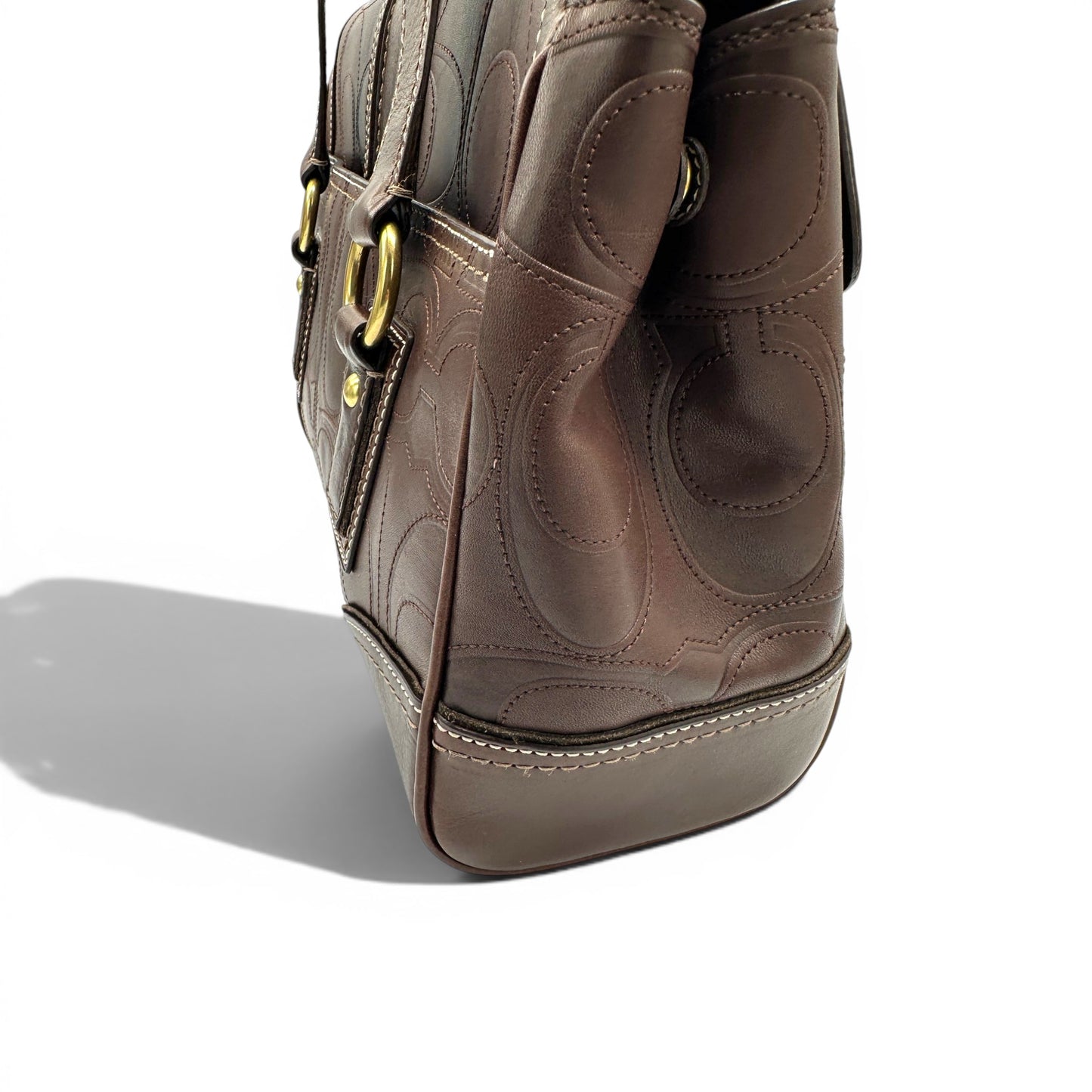 Sac bandoulière vintage Coach 11330 Hamptons à fermoir tournant