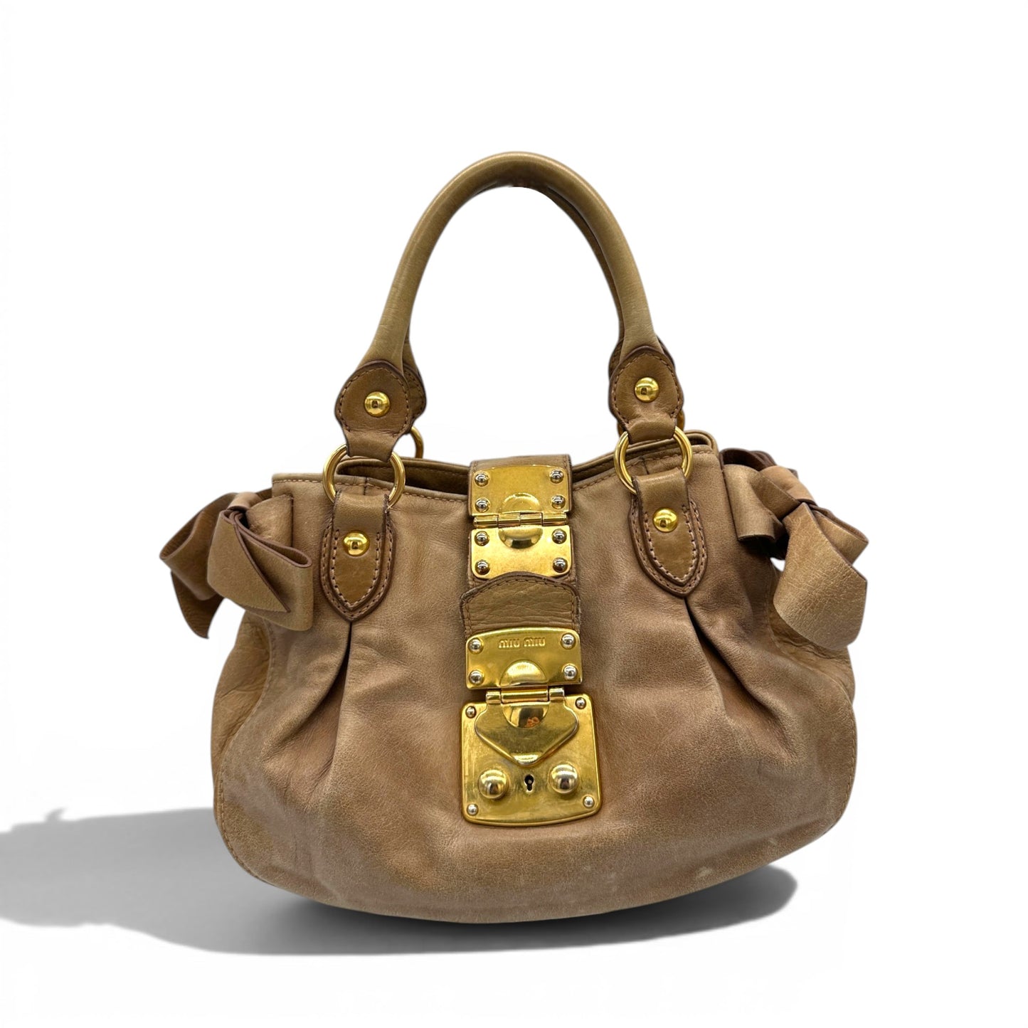 Sac à main Miu Miu Matelassé en cuir gris