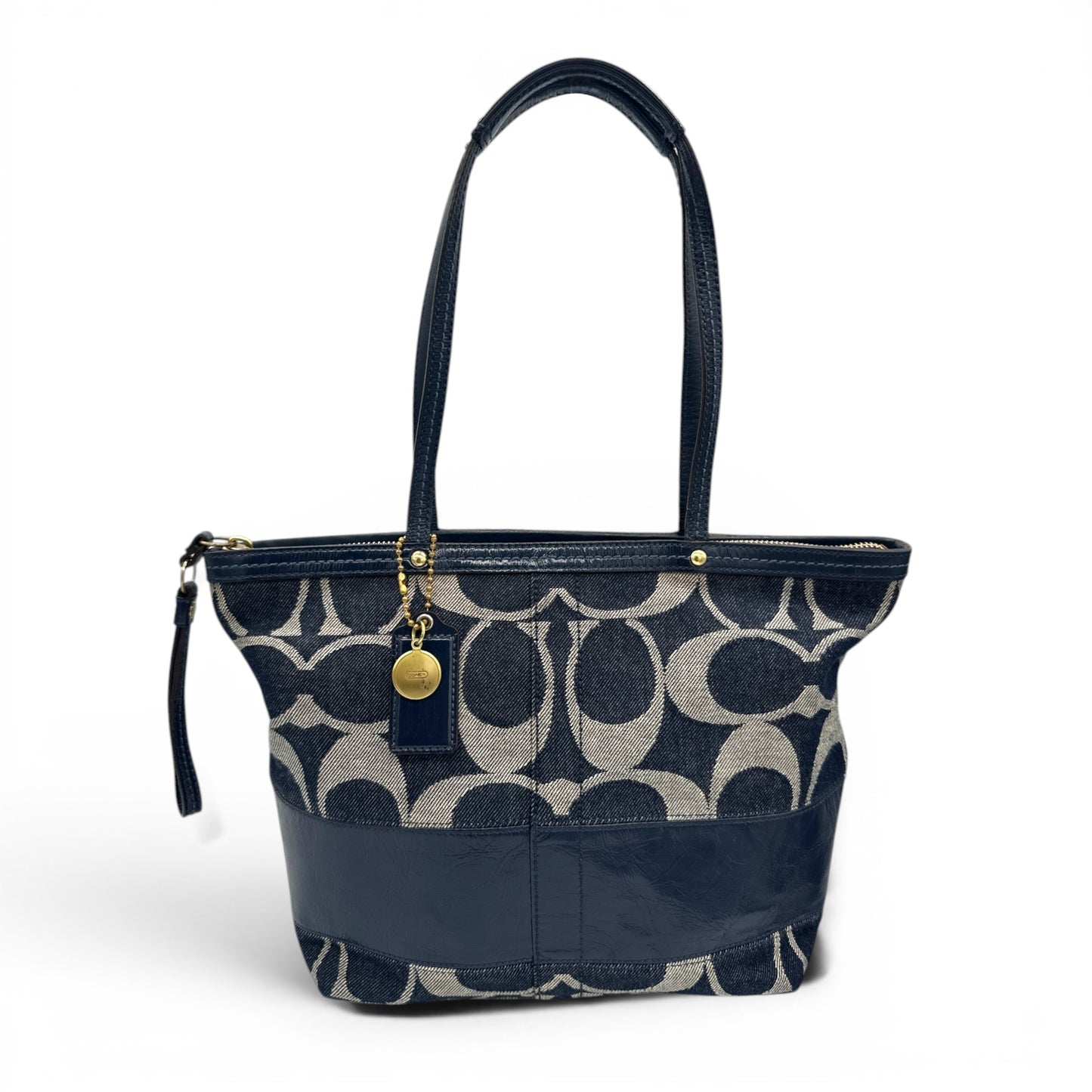 Vintage Coach 12546 Denim Tote Schultertasche