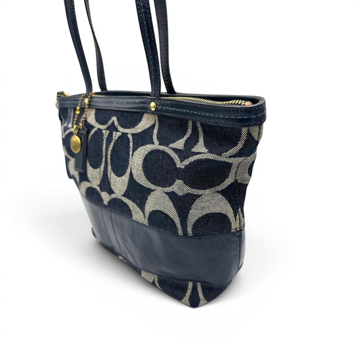 Vintage Coach 12546 Denim Tote Schultertasche