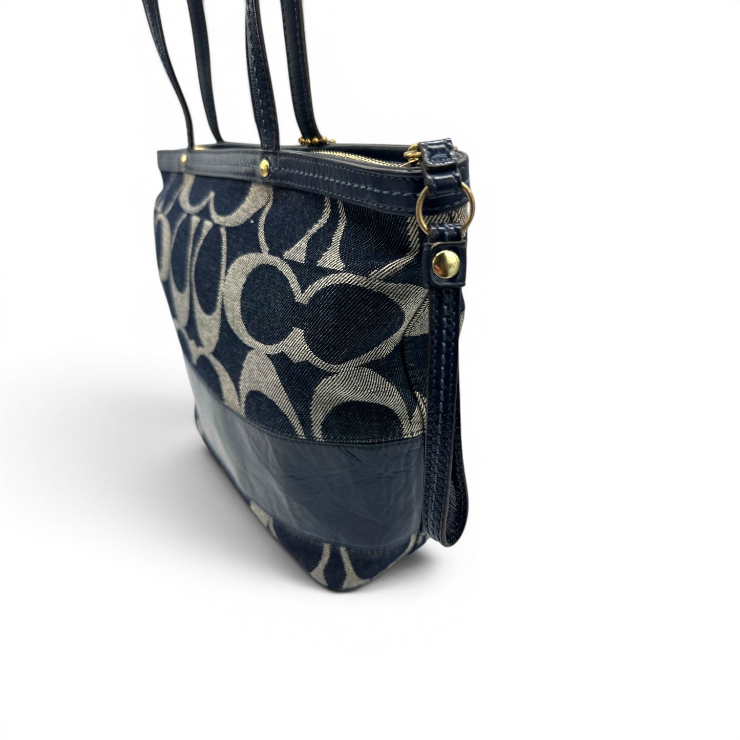 Vintage Coach 12546 Denim Tote Schultertasche