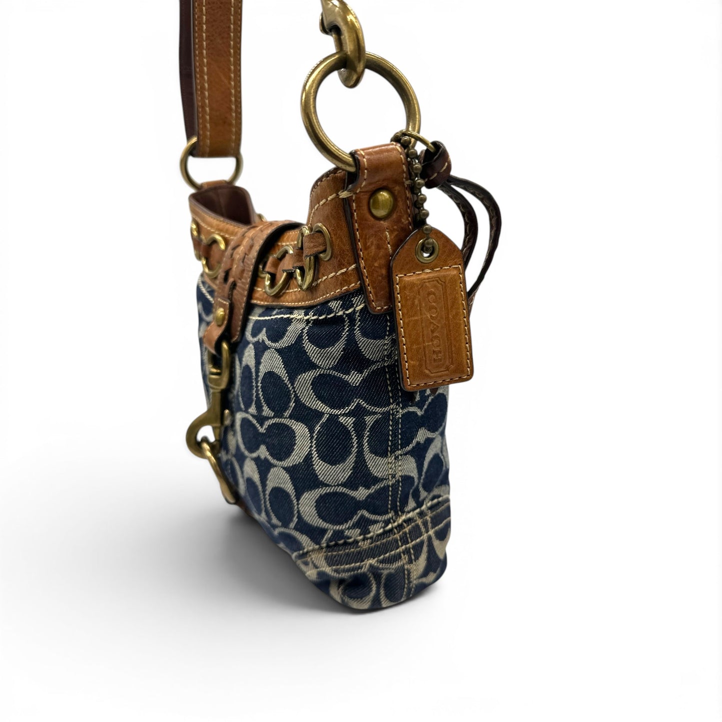 Vintage Coach 10405 Denim Shoulder Bag