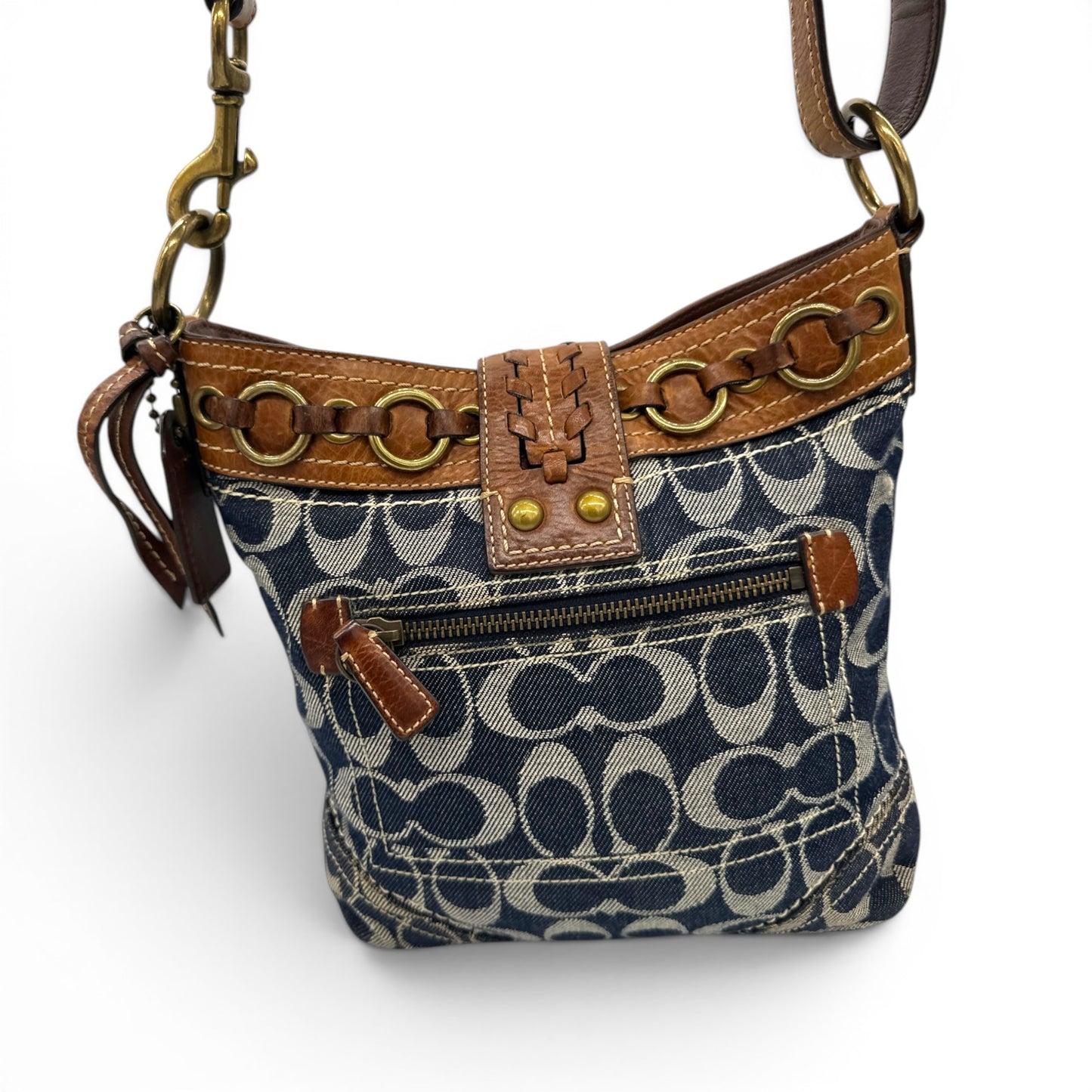 Vintage Coach 10405 Denim Shoulder Bag
