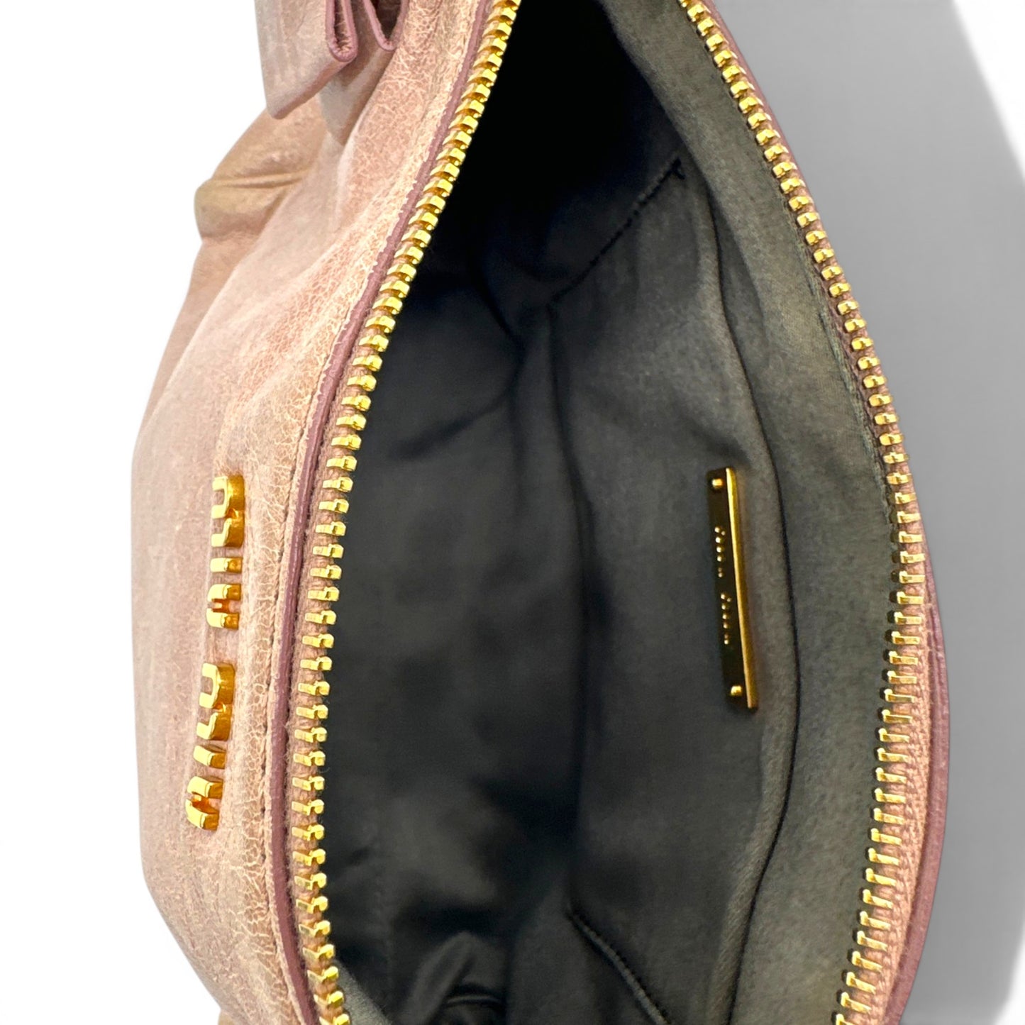 Sac à main vintage Miu Miu en cuir nappa réversible