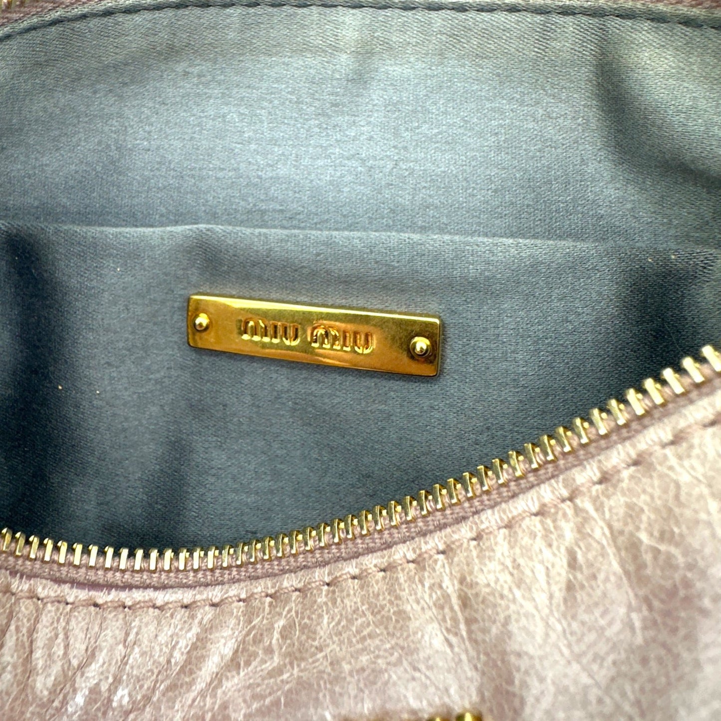 Sac à main vintage Miu Miu en cuir nappa réversible