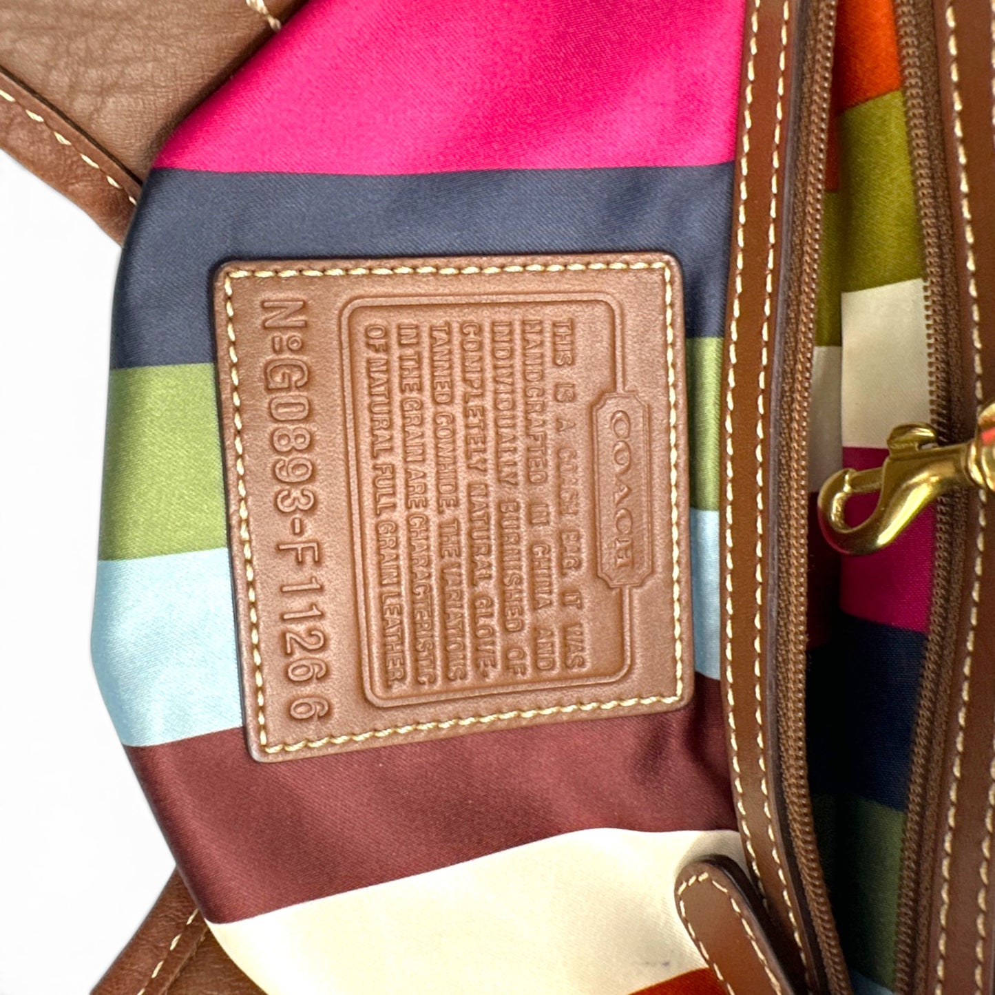 Vintage Coach F11266 Horsebit Tote Shoulder Bag