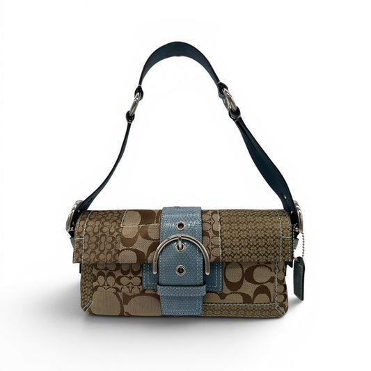 Vintage Coach 3689 Python Trim Soho Shoulder Bag