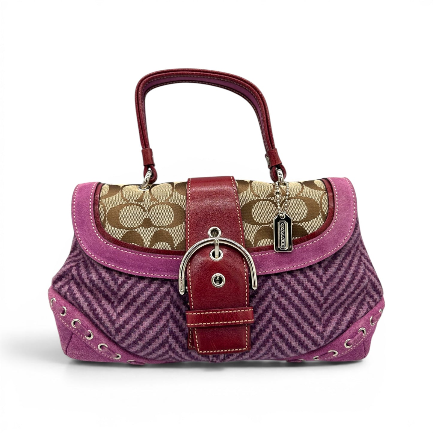 Vintage Coach 8F18 Soho Tweed Schultertasche