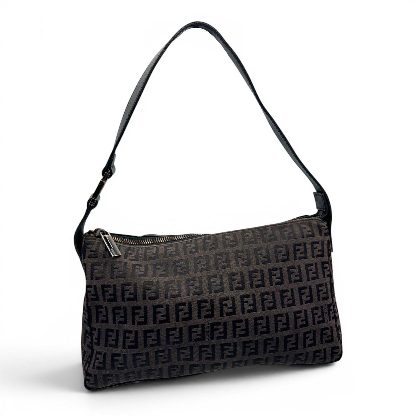 Vintage Fendi braune Zucchino Schultertasche