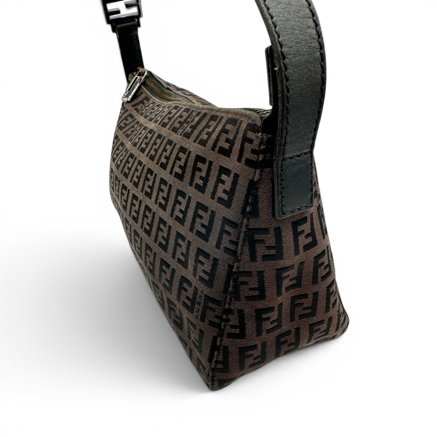Vintage Fendi braune Zucchino Schultertasche