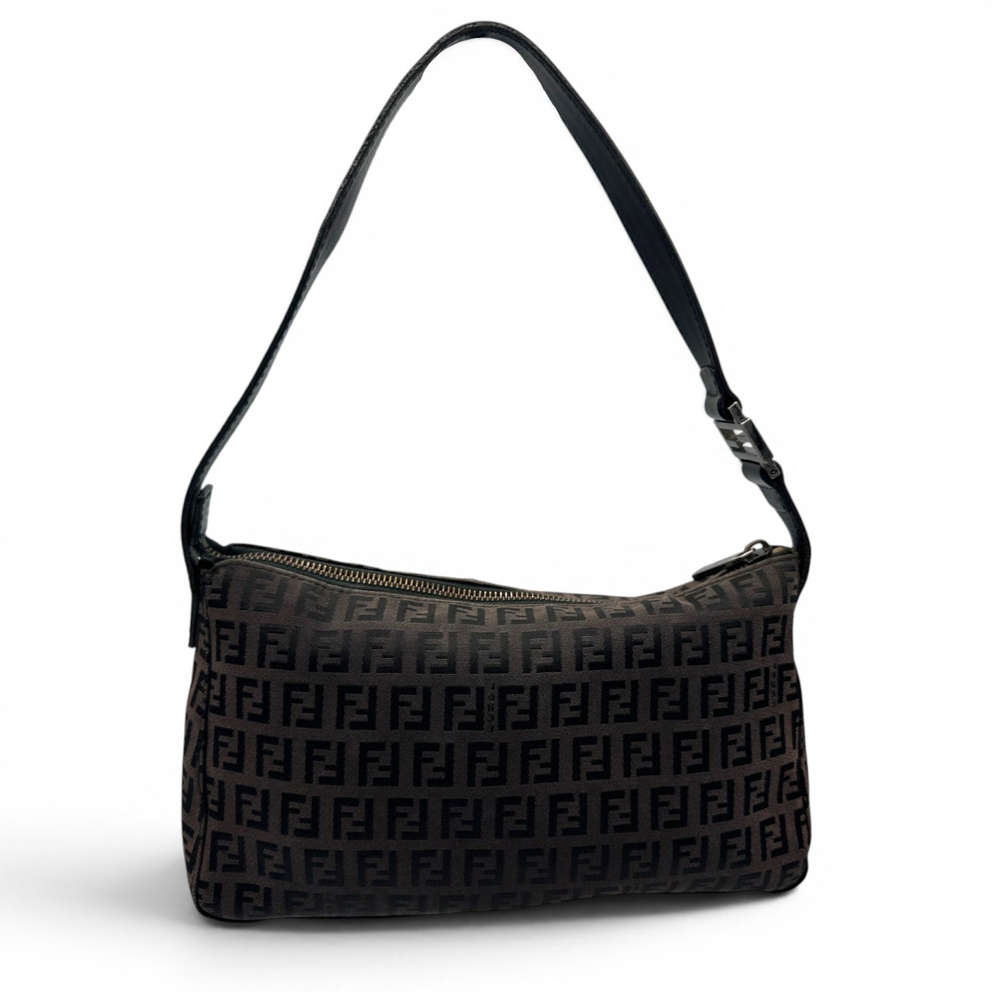 Vintage Fendi braune Zucchino Schultertasche
