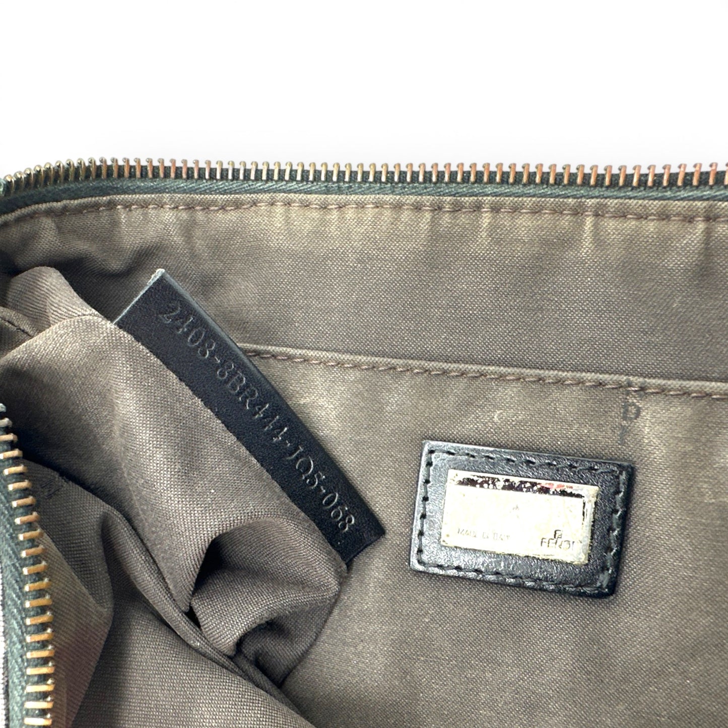 Vintage Fendi braune Zucchino Schultertasche