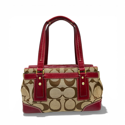 Vintage Coach 11071 Turnlock Monogram Handbag