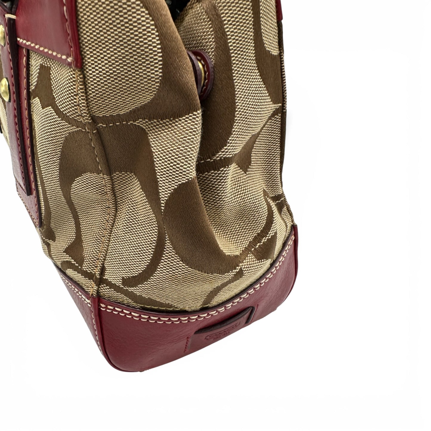 Vintage Coach 11071 Turnlock Monogram Handtasche