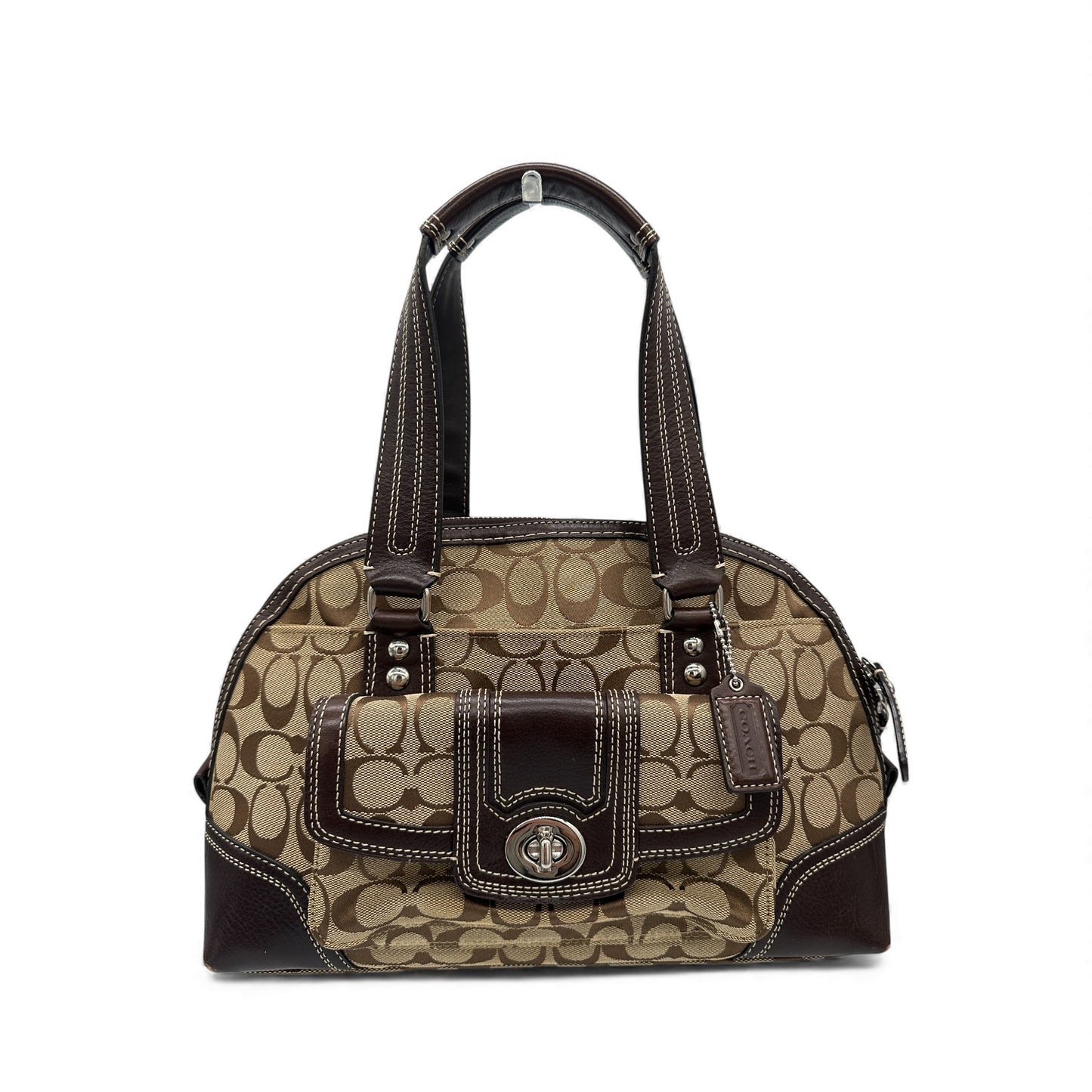 Sac à main vintage Coach F13977 Miranda à fermoir tourniquet